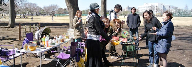 野川公園でバーベキュー むさしのの都立公園